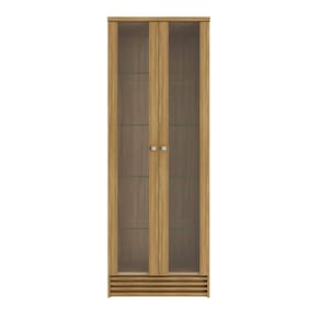 Cristaleira Amêndoa com 2 Portas e Prateleira em Vidro CR6002 Tecnomobili