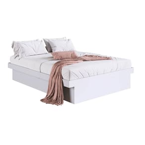 Cama de Casal Queen Branca com Box Baú MDP Bogotá Organizado