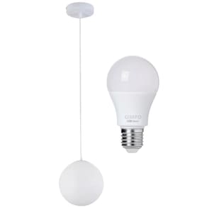 Luminária Lustre Pendente 215Cm Jabuticaba Globo Vidro 15Cm