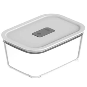Pote Hermético De Vidro 1,2l Branco Ou Fresh Lock Para Geladeira Freezer Forno