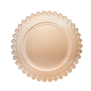 Prato Raso de Cristal Daisy Âmbar 28cm Wolff