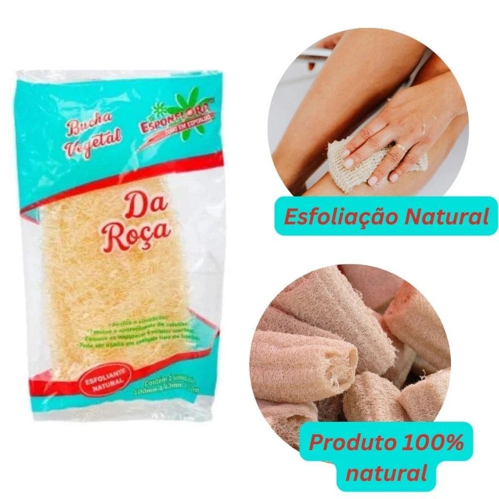 Esponja Bucha Vegetal Da Roça Esfoliação 100% Natural