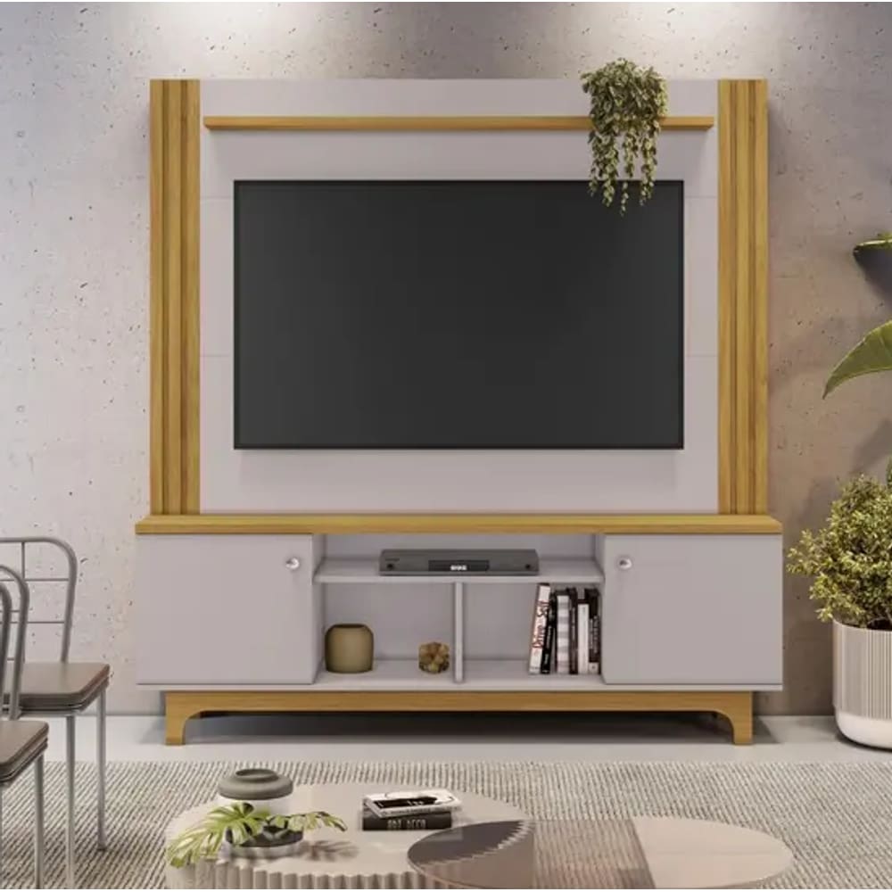 Home Bálsamo Para Tv Até 65" JCM Movelaria - Nature/Off