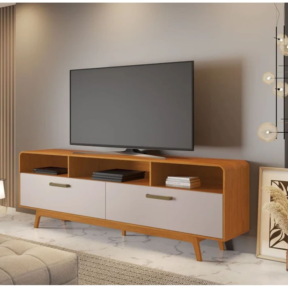 Rack Cristal JCM Movelaria - Cinamomo/Off