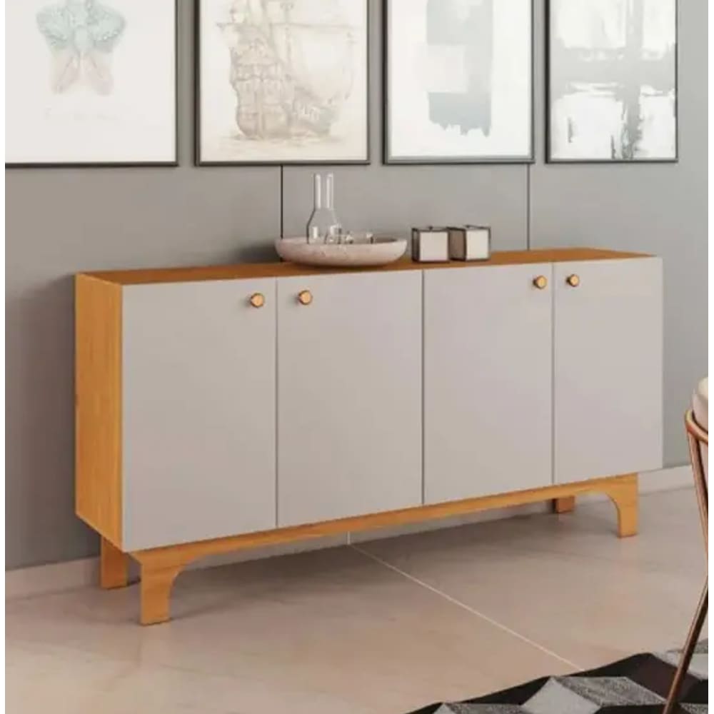 Buffet Delícia 4 Portas JCM Movelaria - Cinamomo/Off