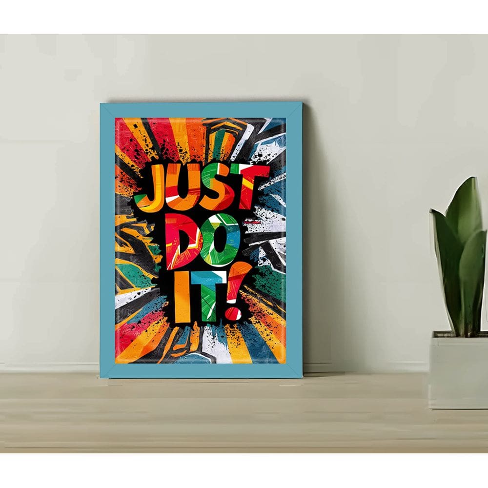 Quadro Decorativo Apenas Faça +Vidro 33x25 Studio Escritório