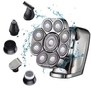 Barbeador 9D Com Escova Para Cuidados Completos De Barba