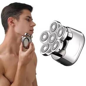 Barbeador Elétrico Para Barba E Cabelo Com Cabeças Rotativas