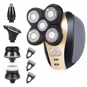 Barbeador Multifuncional Com Lâminas Precisas Escova Facial