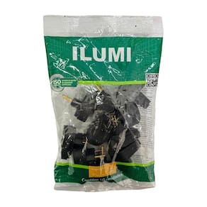 Pino Macho Gigante Angular Ilumi 2P 10A/250V Preto - Embalagem com 10 Unidades