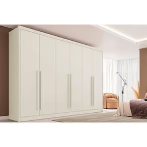 Guarda Roupa Casal 6 Portas e 6 Gavetas Valencia Off White - Europa
