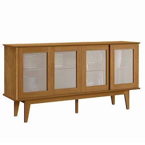 Balcao Buffet Detroit 4 Portas Correr 164 cm Nature Tebar