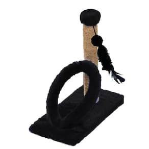 Arranhador C/ Arco Pelucia Poste Sisal 40cm Retangular Preto