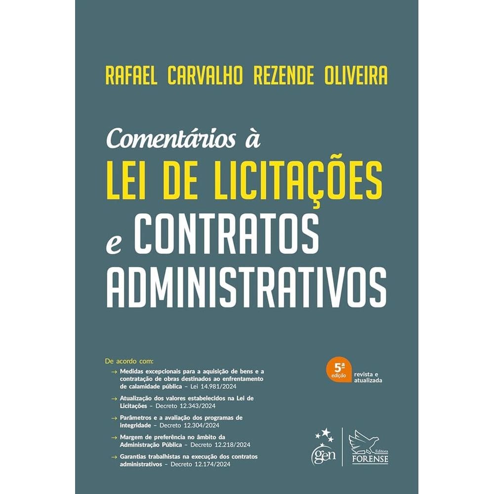 Comentários À Nova Lei de Licitações e Contratos Administrativos - 5ª Edição 2025
