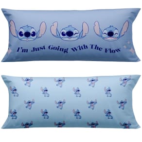 Almofada Almofadão Stitch Aveludada 70x30cm Oficial Disney