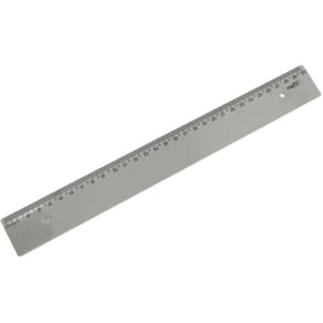 Régua De Poliestireno New Line Cinza 30cm 10 unid - Maxcril