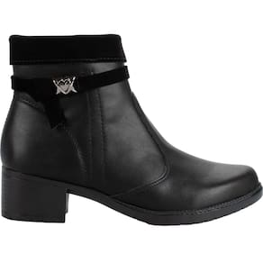 Bota Feminina Casual Dia a Dia Passeio Salto Baixo Bico Redondo Cano Baixo Mississipi Mc801