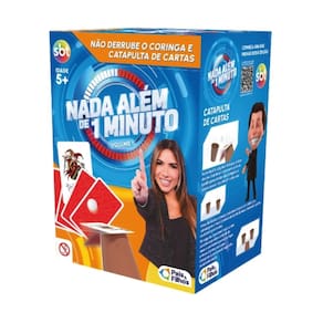 Jogo Interativo Nada Além de 1 Minuto Catapulta de Cartas 2 em 1 Pais&Filhos