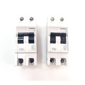 2 Disjuntores Bipolar Siemens Curva C 3Ka 16A