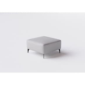 Sofá Dream Box Moderno Puff 100cm Cinza com Courino Terracota - Rede Móveis