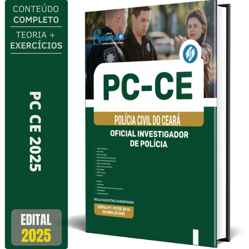 Apostila Pc Ce 2025 - Oficial Investigador De Polícia