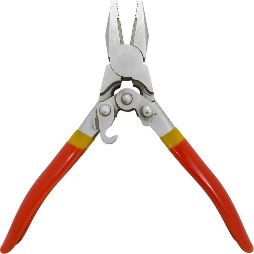 Alicate Universal Dupla Força 20Cm Emborrachado Com Trava