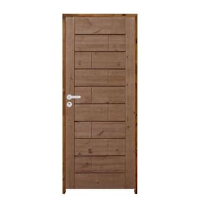 Porta Roma Pinus 92 X 2.10 Batente Ecológico 11cm Fechadura Externa Lado Direito - Rodam