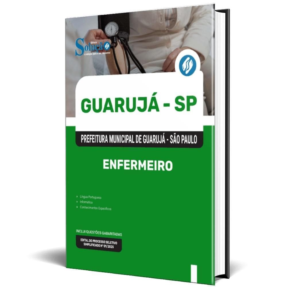 Apostila Prefeitura De Guarujá Sp 2025 - Enfermeiro
