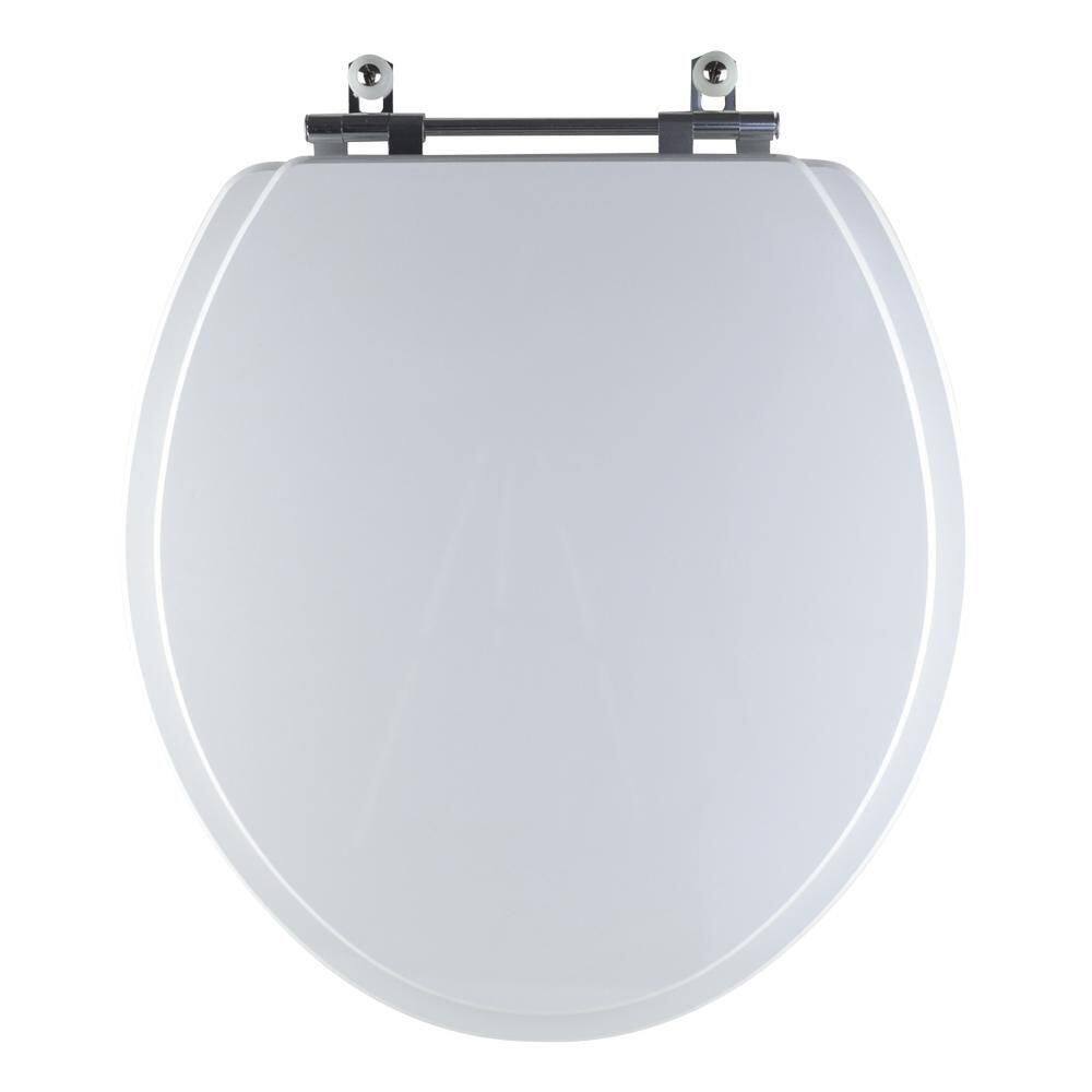 Tampa Vaso Sanitário Madeira Laqueada Oval Convencional Branco Para Bacia Deca