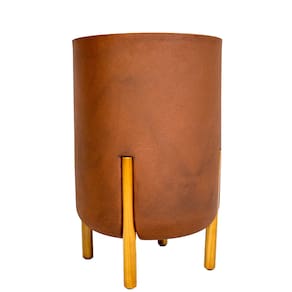 Vaso Cilindrico Decore Polietileno 34 Aço Corten - JVCDAC34
