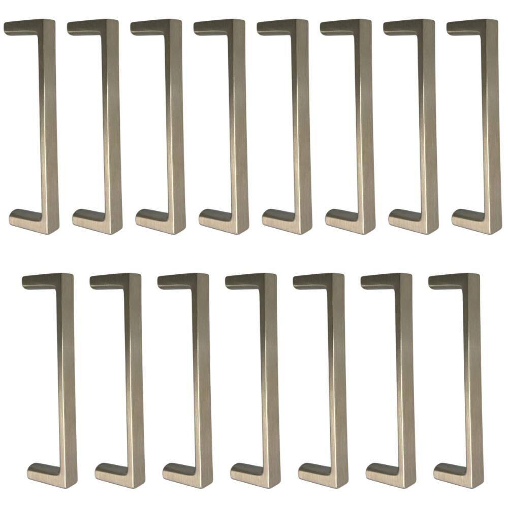 Kit 15 Puxadores 96mm para Móveis Níquel Escovado Torralba O