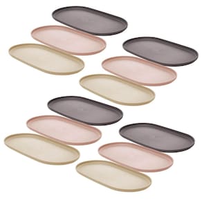 Kit 12 Travessas para Servir 24cm Bandeja Oval para Porções