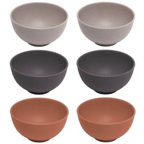 Kit 6 Tigelas Bowls 300ml Fibra de Pinho 11,5x6cm Cumbuca Cozinha Sorvete Sobremesas Pine Wolff