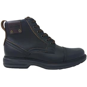 Coturno Masculino em Couro Casual Dia a Dia Passeio Trabalho Com Zíper Lateral Bico Redondo Pegada 181801
