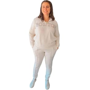 Conjunto feminino CR Zíper Bege Do P ao GG