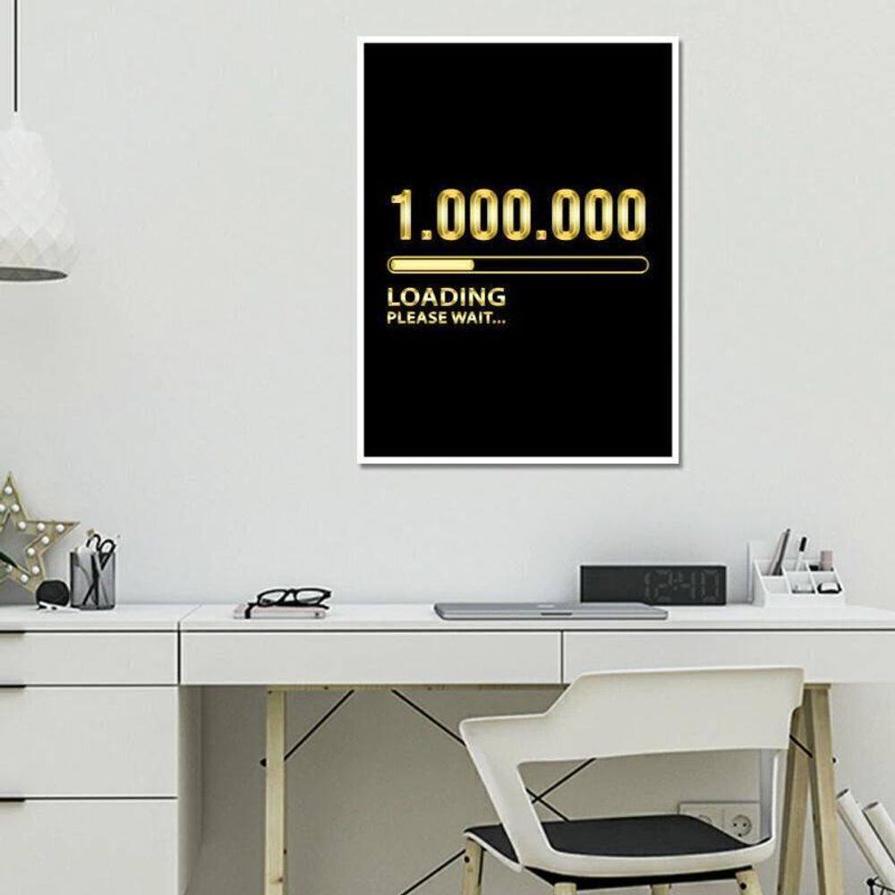 Quadro O Primeiro Milhão De Reais 33X24Cm