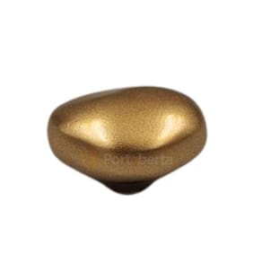 Puxador Ponto Seixo P 30Mm X 23Mm Dourado Matte Fosco Zen