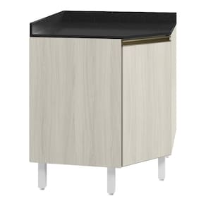 Balcao Canto Obliquo Tampo MDF Kali 12222 Bianco Toq Bianco Toq Nicioli