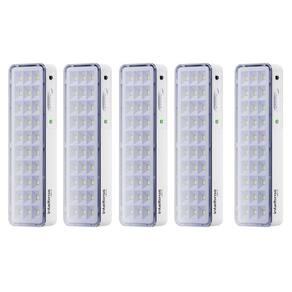 Kit Com 5 Luminárias De Emergência Lea 31 Autônoma 30 Leds