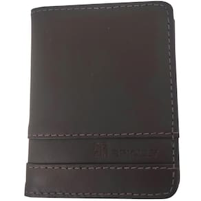 Carteira Briolly Vertical Slim de Homem Marrom Veneza Porta Cartão Visor CNH