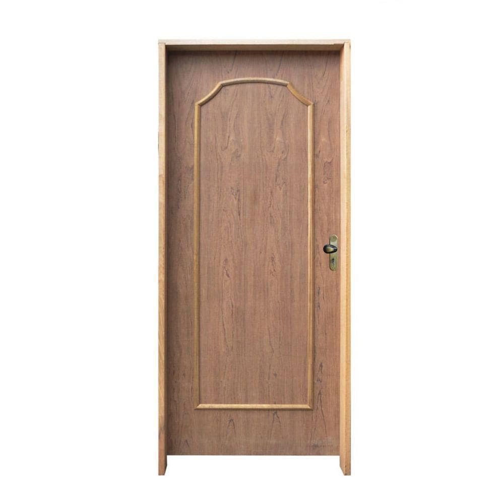 Porta Pm-9 1 Lado P.imbuia 82 X 2.10 Batente Misto 14cm Fechadura Externa Lado Esquerdo - Rodam