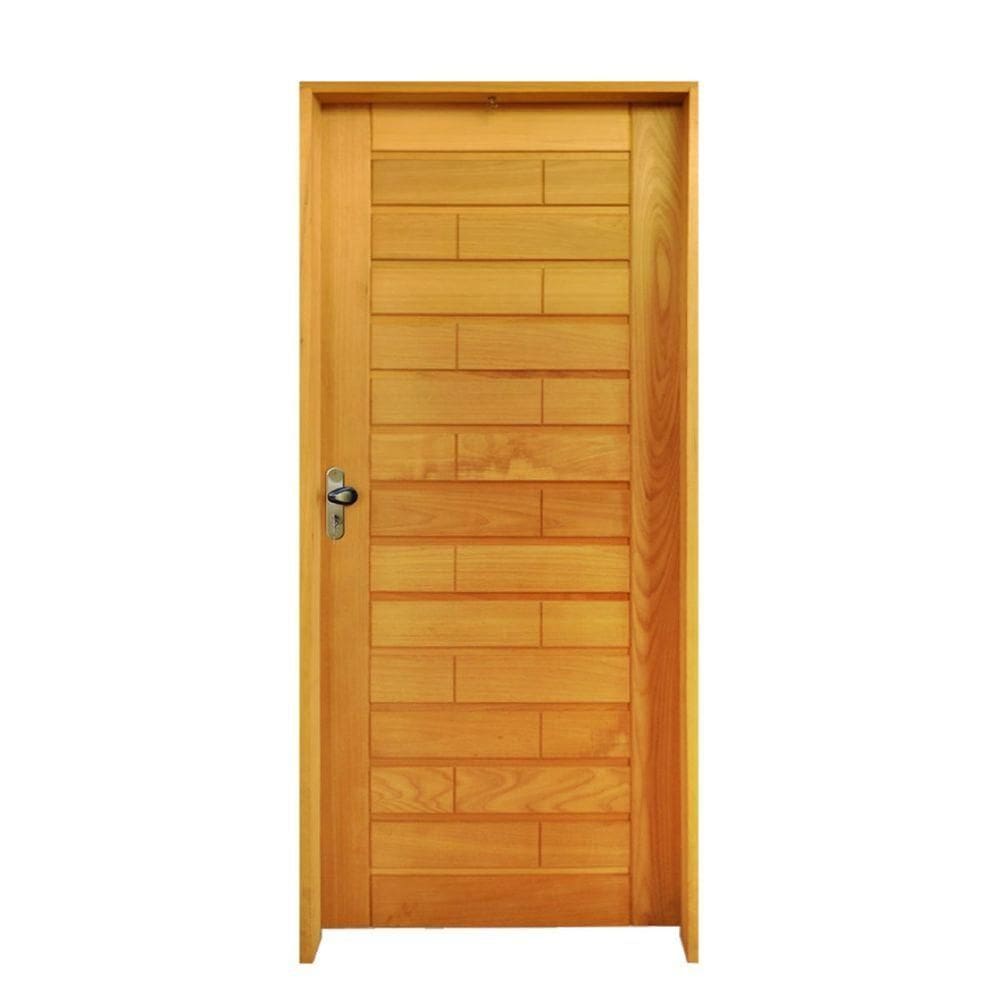 Kit Porta Roma Tauari 92 X 2.10 Batente 14 Cm Fechadura Externa Lado Direito - Rodam