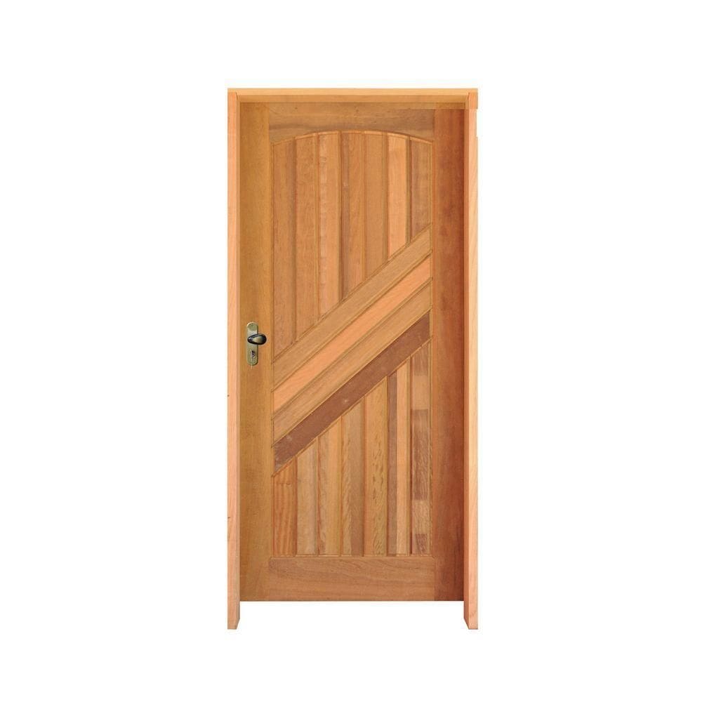 Kit Porta Barcelona 82 X 210 Batente 14 Cm Fechadura Externa Lado Direito - Rodam