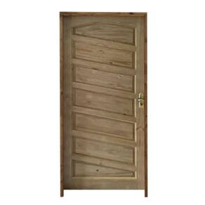 Kit Porta De Madeira Mirabela 82 X 2,10 Bat.11cm Fech.ext Taco De Golfe - Rodam