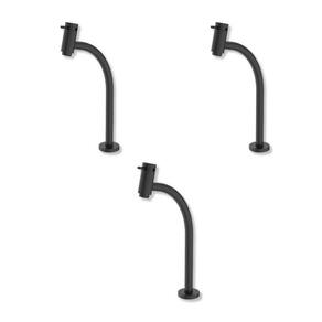 Kit 3 Torneira para Lavatório de Bica Alta Basic Celite Preto Matte