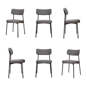 Kit com 6 Cadeiras para Sala de Jantar Mona Yescasa Cinza