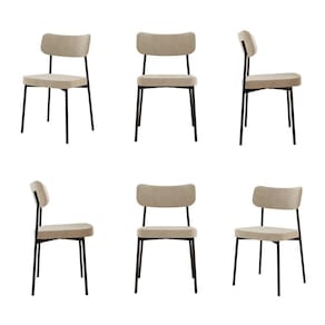 Kit com 6 Cadeiras para Sala de Jantar Mona Yescasa Bege