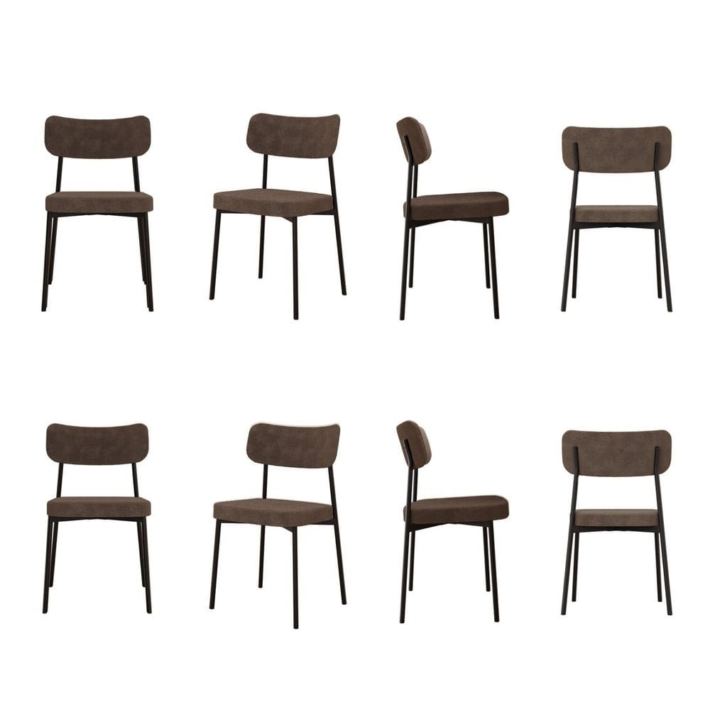 Kit com 8 Cadeiras para Sala de Jantar Mona Yescasa Marrom Castor