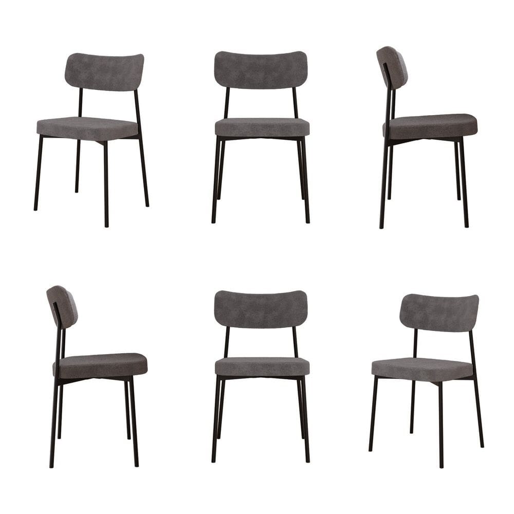 Kit com 6 Cadeiras para Sala de Jantar Mona Yescasa Cinza