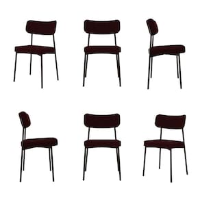 Kit com 6 Cadeiras para Sala de Jantar Mona Yescasa Bordô